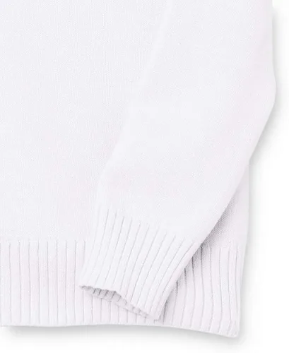 Vista 7 de Suéter Tienda Essentials para mujer, 100% algodón, de manga larga, con cuello en V