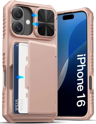 Vista 38 de ATATOO Funda Cartera para iPhone Air, Portador de Tarjetas Integrado (3-5 Tarjetas) [Bloqueo RFID] y Cubierta Deslizante para Cámara, Protección