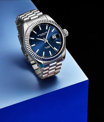 Vista 2 de Stuhrling Original Symphony Regent Coronet Reloj de pulsera de acero inoxidable para hombre