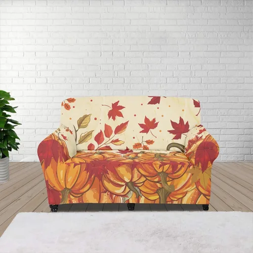 Vista 103 de Horeset Funda elástica para silla con diseño de flores hippie otoñales, funda para sofá, lavable, protección de muebles con espuma antideslizante