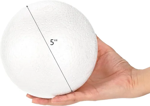 Vista 2 de Lyellfe - Paquete de 6 bolas de espuma para manualidades, redondas de 5 pulgadas