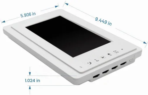 Vista 2 de Sistemas de intercomunicación del teléfono de la puerta del LCD de 7 '' a través de la puerta abierta de la contraseña 600lbs cerradura electrónica
