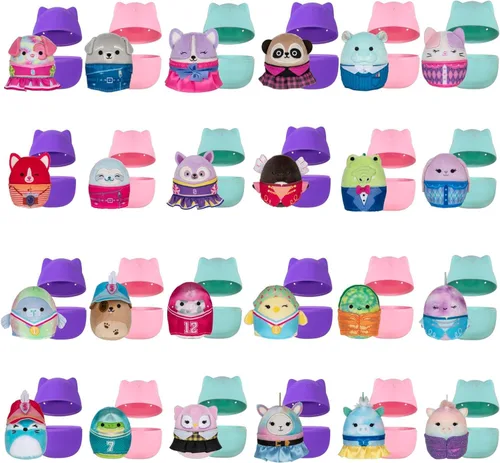 Vista 2 de Squishville by Squishmallows Serie 10 Mini Mystery Peluche (Paquete de 12) Oficial Jazwares - Cápsulas Ciegas a Granel Coleccionables Suaves
