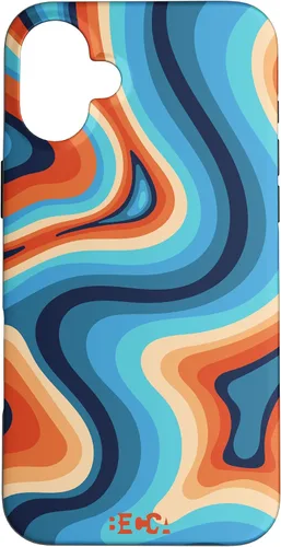 Vista 22 de Funda psicodélica para iPhone 16 Retro Groovy Liquid Swirl Hippie 70's 80's