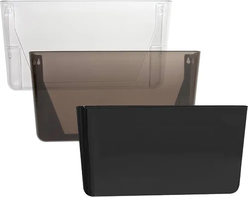 Vista 4 de Lorell Sistema de archivos vertical negro, 13-1/8 x 4-1/4 x 14-3/4 pulgadas