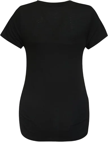 Vista 4 de Camiseta de maternidad con cuello redondo para mujer diseño gráfico para embarazada