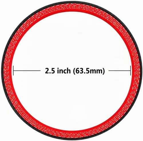 Vista 3 de Ucreative - Acoplador de manguera de silicona recta ID: 2.5" (63mm) de alta temperatura de 4 capas con abrazadera de perno en T