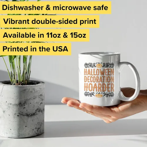Vista 2 de LookHUMAN Tazas de Halloween Taza de café de Halloween - Tazas de café para decoración ideales para amantes y entusiastas de la decoración - Taza