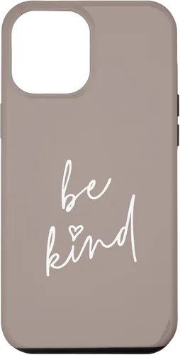 Vista 26 de Be Kind - Funda para iPhone 17, diseño de frase inspiradora positiva (marrón topo)