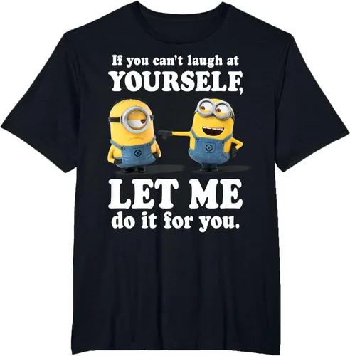 Vista 44 de Camiseta gráfica de Minions de Mi villano favorito: Ríete de ti mismo Negro