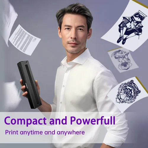 Vista 4 de Máquina impresora de plantillas de tatuajes, impresora portátil de transferencia de tatuajes para artistas del tatuaje y entusiastas, compatible