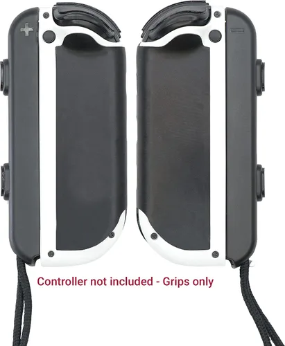 Vista 2 de Setex Empuñaduras antideslizantes solo empuñaduras compatible con el controlador Switch Nintendo Joy-Con empuñaduras microestructuradas negro máximo