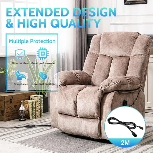 Vista 6 de Sopito Cable de extensión de repuesto para sillón reclinable de 6.6 pies (6.6 ft) para silla elevadora o sillón reclinable, cable de alimentación