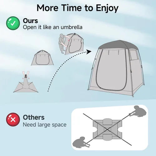 Vista 3 de All Weather Proof Pod Sports Tent,Outdoor Weather Tent Sports Pod Pop Up Shelter with Sealed Floor,Clear Tent for Sport Event,Camping,Fishing 8