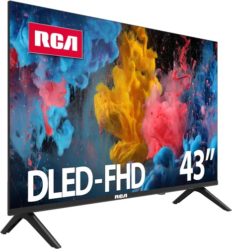 Vista 2 de RCA Smart TV Android FHD de 43 pulgadas, pantalla LED sin marco con HDR10, Wi-Fi y Bluetooth, Google Assistant integrado, compatible con Alexa