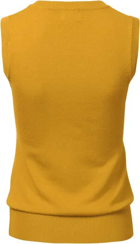 Vista 3 de Chaleco de meter para mujer, sólido y clásico, con cuello en V, sin mangas