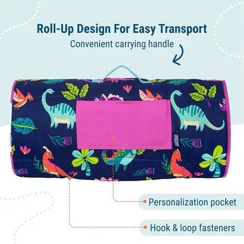 Vista 4 de Wildkin Tapete infantil de microfibra para siesta con almohada para niños y niñas, tapete suave y acogedor para guardería, preescolar, jardín
