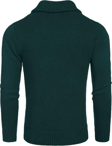 Vista 3 de COOFANDY suéteres con cuello en V para hombre, de algodón, ajuste relajado
