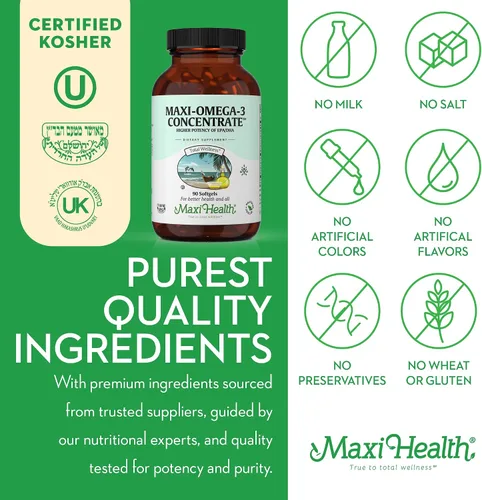 Vista 6 de Maxi Health® Suplementos Omega 3 de aceite de pescado, 2000 mg