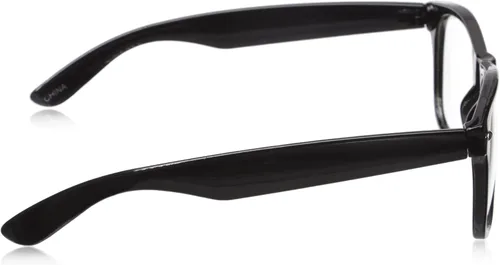Vista 3 de Marco negro para anteojos de sol, con lente transparente, estilo vintage años 80