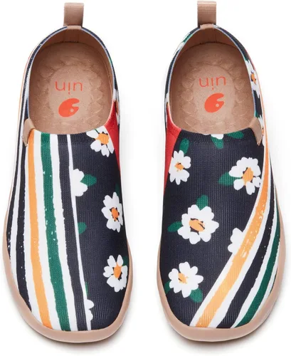 Vista 77 de UIN Mocasines casuales para mujer, de viaje, pintados, para caminar, ligeros, cómodos, de lona, tenis de moda