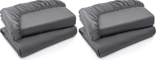 Vista 34 de Utopia Bedding - Paquete a granel de 2 sábanas bajeras ajustadas de microfibra cepillada suave con bolsillos profundos, resistentes al encogimiento