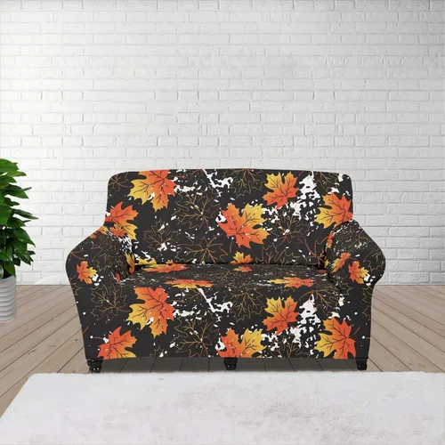 Vista 30 de Horeset Fundas elásticas para sofá con diseño de flores otoñales, lavables para sofá de 2 cojines, funda protectora para mascotas y perros