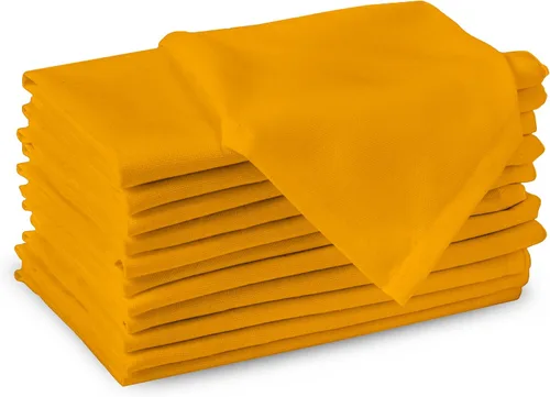 Vista 33 de Encasa XO Juego de 12 servilletas de tela de cóctel Servilletas de mesa de algodón puro Tamaño (9 x 9 pulgadas) Coral Solid Lavable a máquina