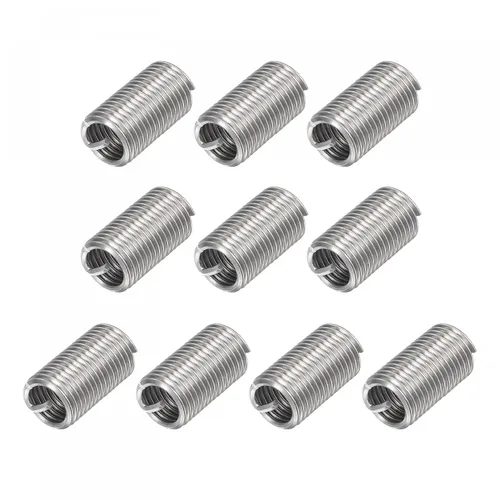 Vista 39 de uxcell 50 piezas de insertos de rosca de alambre 1/2-13 UNC 1D (1/2 ") 304 de acero inoxidable helicoidal tipo helicoidal kit de reparación de rosca