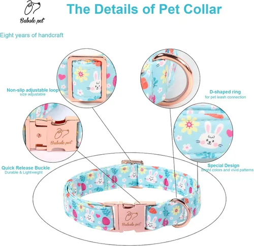 Vista 85 de Collar para perros del 4 de julio, collares patrióticos azules para cachorros y perros pequeños, ligero y ajustable 1776 collares para cachorros