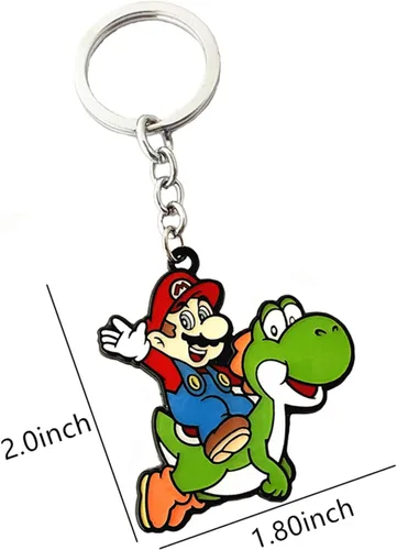 Vista 2 de NBCNWQQ Supr Mario - Llavero de metal para cosplay de anime, Yosh, Pricss, melocotón, regalo para hombres y mujeres