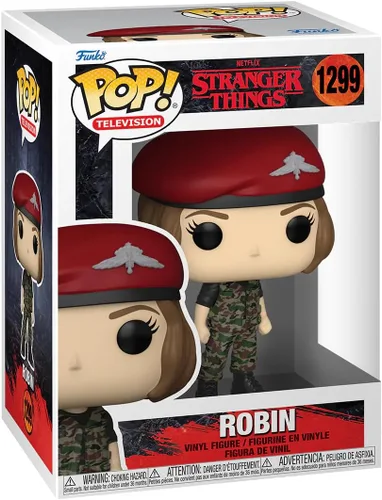 Vista 3 de POP [Stranger Things - Hunter Robin Buckley [Temporada 4] Figura de vinilo Funko (paquete con funda protectora de caja compatible), multicolor, 3.75