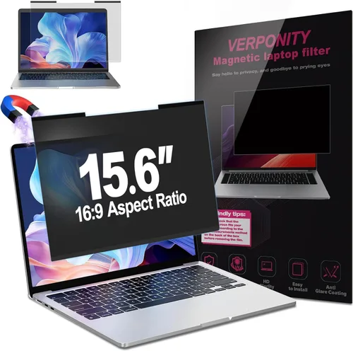 Vista 12 de Paquete de 2 pantallas magnéticas de privacidad de computadora de 24 pulgadas para monitor con relación de aspecto 16:9, protector de privacidad
