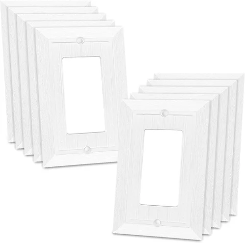Vista 8 de Placa Decorativa Moderna para Pared con Diseño de Veta de Madera Retro, Cubierta de Interruptor, Cubierta de Tomacorriente para Interruptor de Luz