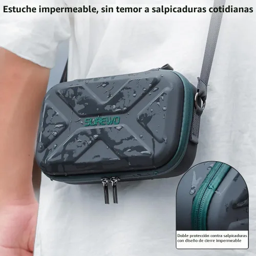 Vista 6 de Osmo Pocket 4/3 - Funda de transporte portátil para almacenamiento de viaje para DJI OSMO Pocket 4/3 Creator Combo Accesorios, bolsa de transporte