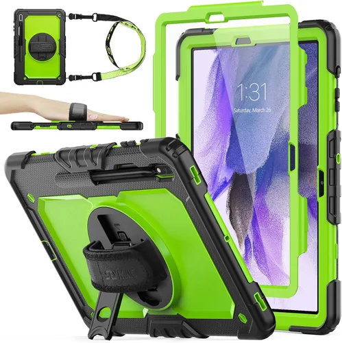 Vista 8 de SEYMAC stock Funda para Samsung Galaxy Tab S7 FE / S8 Plus 5G Funda de 12.4 pulgadas con protector de pantalla portalápices