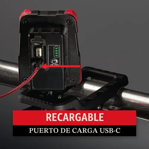 Vista 7 de Coast CL20R 1750 lúmenes recargable de doble potencia giratoria LED abrazadera magnética luz con haz de inundación gran angular, negro/rojo