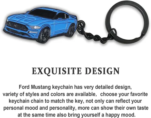 Vista 5 de Llavero para Ford Mustang,Para Ford Mustang Accesorios 2015-2020,Llavero de metal