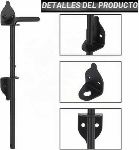 Vista 3 de 12" Tornillo de Bastón Pesado de Caída para Puerta, Pestillo de Suelo para Puerta para Cercas de Madera Puertas de Metal, Tope de Puerta de Metal 1