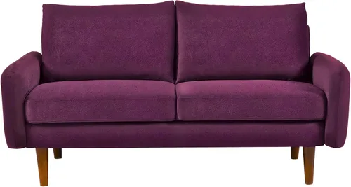 Vista 4 de Container Furniture Direct Kent Sofá biplaza de terciopelo para salas de estar modernas y espacios compactos, cómodo sofá de 2 plazas, muebles