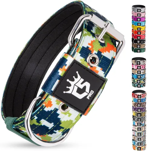 Vista 25 de TSPRO Collar Táctico para Perro de 1.25 Pulgadas de Ancho Collares Gruesos para Perro con Hebilla de Metal de Servicio Pesado, Duradero, Fuerte