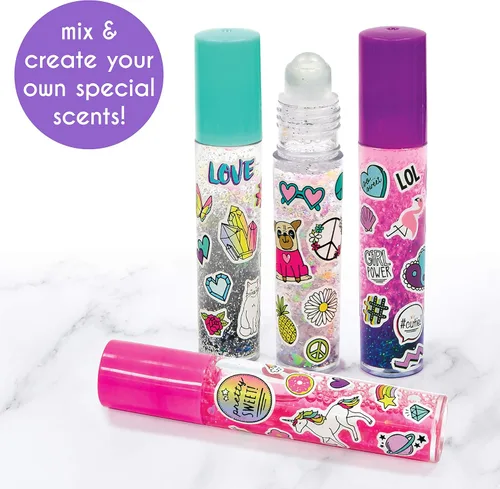 Vista 5 de Just My Style Horizon Group USA - Perfume de rodillo con purpurina multicolor, 10 x 9 x 13.5 pulgadas