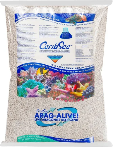Vista 2 de CaribSea Arag-Alive Bimini Pink Arena de Arrecife de Grado Especial - 20 libras - Sustrato Natural para Tanques Marinos y de Arrecife, Promueve