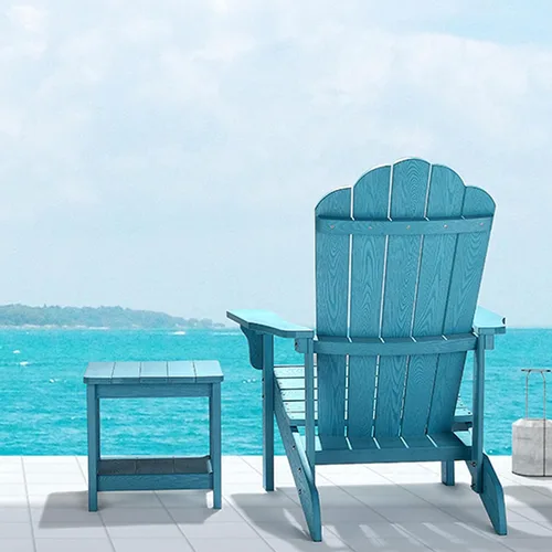 Vista 8 de hOmeHua Silla Adirondack resistente a la intemperie, silla Adirondack de plástico duro con soporte para tazas, cómoda, fácil de montar y mantener