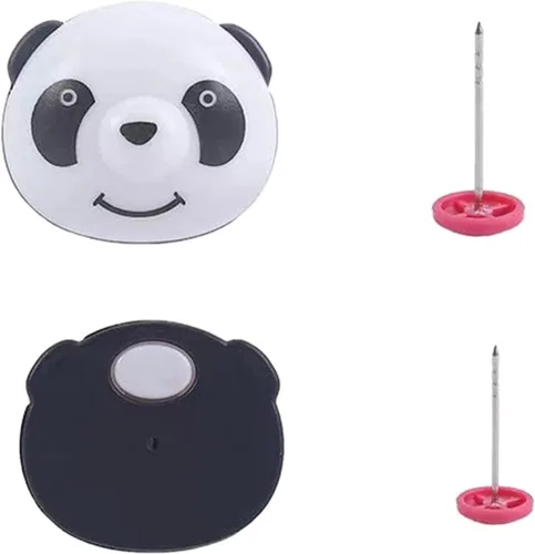 Vista 4 de Juego de 8 piezas de panda, hebillas de fijación para edredón, clips antideslizantes para funda de edredón, pasadores de edredón reutilizables