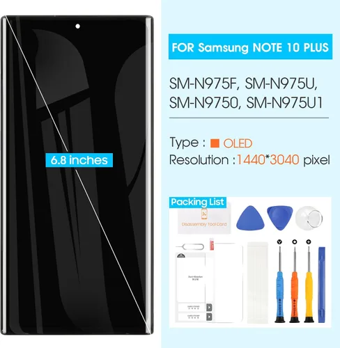 Vista 2 de OLED para Samsung Galaxy Note 10 Plus Reemplazo de pantalla - para Samsung Note 10 Plus LCD Digitalizador para Galaxy Note 10+ Pantalla táctil LCD
