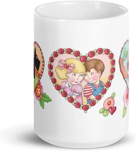 Vista 3 de Mary Engelbreit Taza de café, taza de café de cerámica divertida y linda, taza novedosa, regalo de broma para amigos y compañeros de trabajo, taza