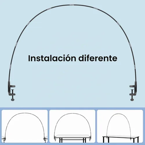 Vista 5 de AXHJ Kit de soporte de arco de globos ajustable de 13 pies, nuevo kit de arco de globos de mesa reutilizable con base de fibra de vidrio de alta