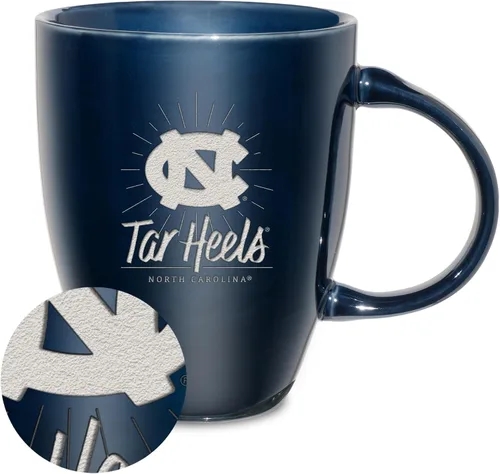 Vista 125 de Rico Industries - Taza de lustre cerámico con grabado láser de la NCAA de 18oz - Café-Té