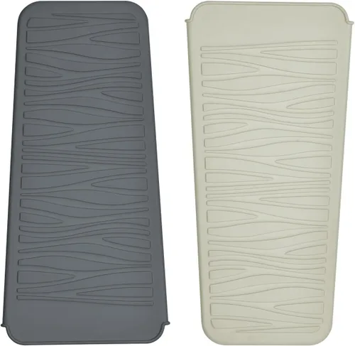 Vista 26 de Alfombrilla de silicona resistente al calor con bolsa para herramientas de peinado del cabello, 1 unidad, gris, silicona, plana, cabello seco, 11 x